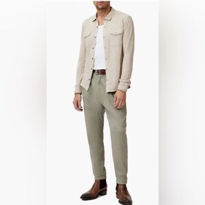 John Varvatos Avron Slub Organic Cotton Knit Snap-Up Western Shirt